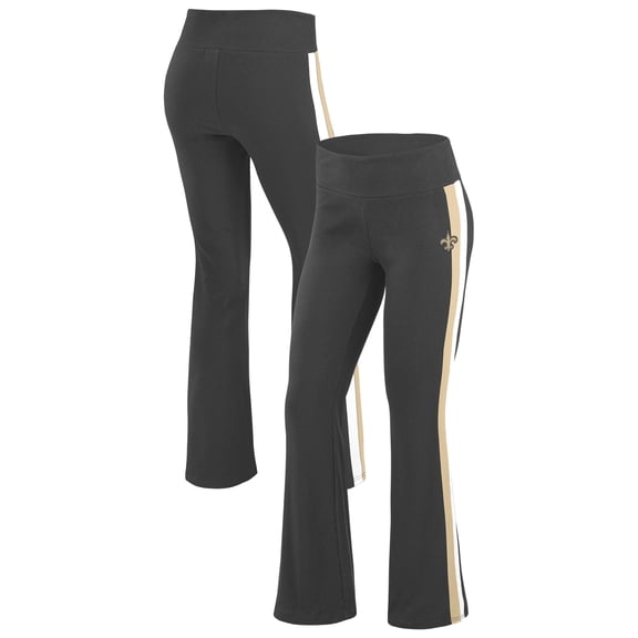 Women's WEAR by Erin Andrews Black New Orleans Saints Tri-Blend Yoga Pants
