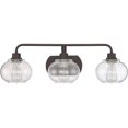 thumbnail image 3 of Quoizel Trilogy 3 Light Vanity Light in Old Bronze, 3 of 6