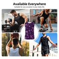thumbnail image 4 of Bingfone Purple Snow Flakes Pattern Men's Tank Tops Workout Sleeveless Tee Shirts Running Beach Tanks for Men-X-Large, 4 of 4