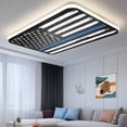 thumbnail image 3 of 3 Pack Magnetic Fluorescent Light Covers, 2x4 Ft,American Flag Black Flag Pentagram Vintage Stripes Magnetic Light Covers for Ceiling Lights Classroom Office Home Decor, 3 of 9