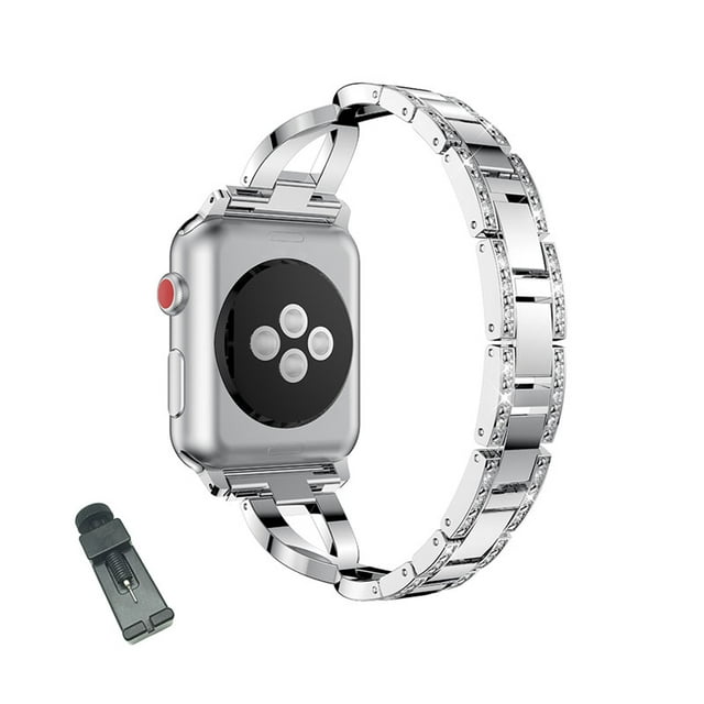 Bracelets en Acier Inoxydable pour Apple IWatch SE/1/2/3/4/5/6 pour Femmes - Argent