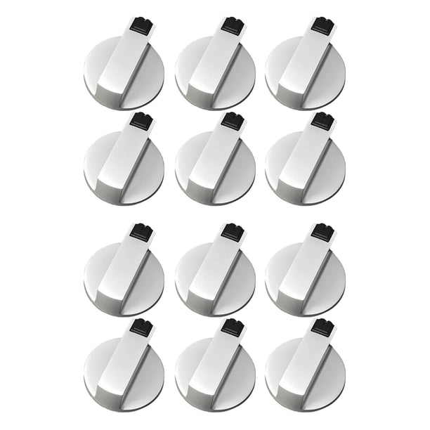 Perilla del Horno 12 Piezas, Universal Plata Adaptadores Perillas de Control de la Estufa de Gas Interruptor Rotatorio