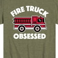 thumbnail image 3 of Instant Message - Fire Truck Obsessed - Toddler & Youth Short Sleeve Graphic T-Shirt, 3 of 6