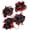 Black Red, variant on 4PCS Fall Decor Maple Leaves Stems Artificial Leaves Silk Maple Leaves Fall Bouquet for Autumn Indoor Outdoor Home Kitchen Fall Floral Arrangements Thanksgiving Decorations Decor Outside Indoor Decor