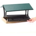 thumbnail image 6 of Birds Choice 13" Large Fly-Thru Recycled Hanging or Pole Mounted Bird Feeder, Taupe/Green, 6 of 10