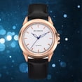thumbnail image 3 of Reloj de pulsera de cuarzo para hombre, de oro rosa y blanco, con esfera redonda y puntero azul, 3 of 3