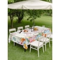thumbnail image 3 of Easter Outdoor Tablecloth - 60x120 Inch Rectangle Dining Table Cover, Spring Farmhouse Watercolor Bunny Eggs Wood Grain Waterproof Outdoor Table Cloth with Umbrella Hole & Zipper for Picnic/Patio, 3 of 7
