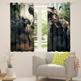 thumbnail image 5 of Erosebridal 3D Dinosaur Curtains & Drapes,Jungle Animal Curtains Blackout Dinosaurs Bedroom Decor,Gothic Dino Curtains Tropical Window Curtain 2 Panels 42"Wx84"L, 5 of 6