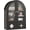 Pearl Black, variant on BREEZEHEAT Arched Bathroom Wall Cabinet, Arch Medicine Cabinet Wall Mounted with Glass Doors, Wall Over Toilet Storage Cabinet w/Adjustable Shelves for Laundry Room, Kitchen, Living Room, Black