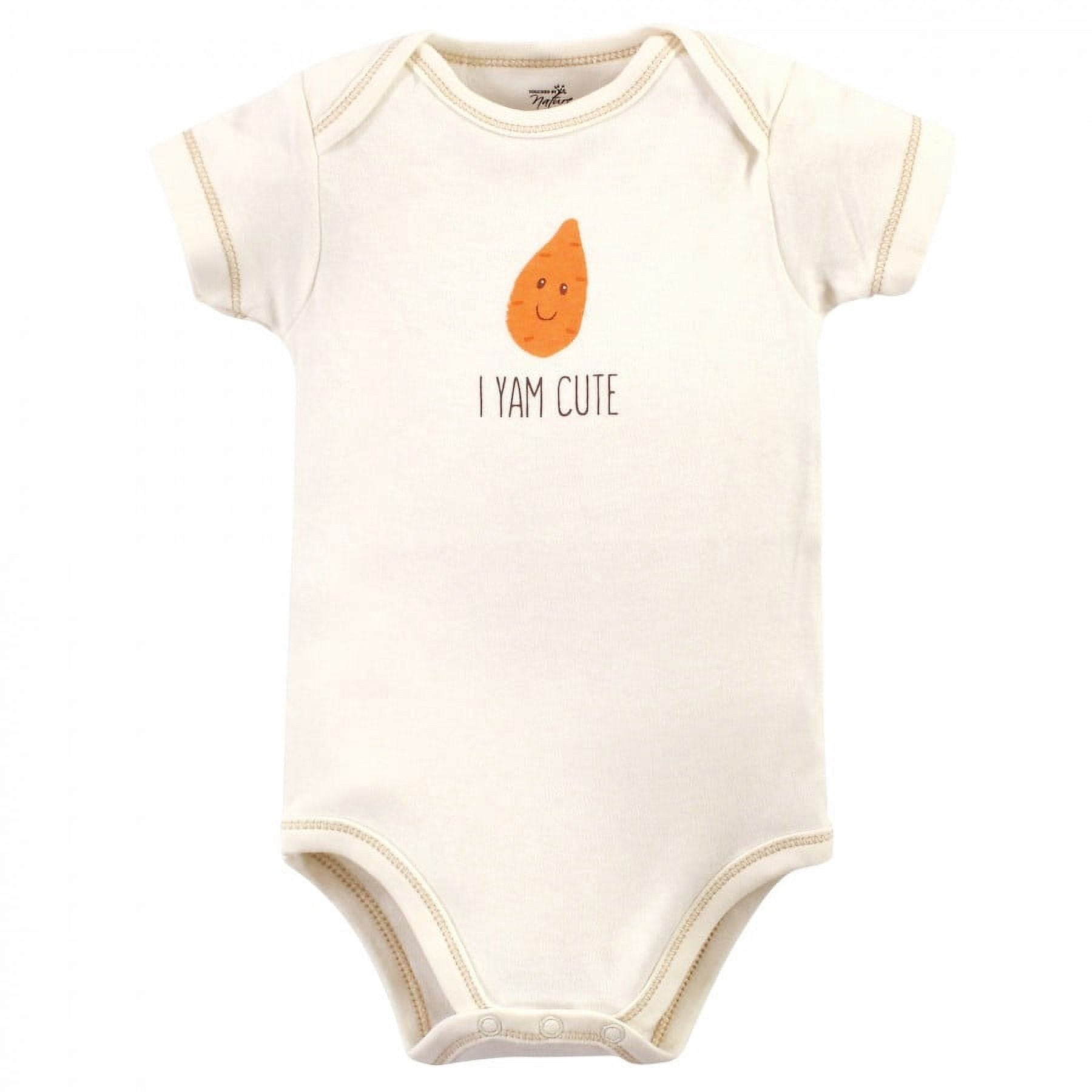 Touched by Nature Organic Cotton Bodysuits 5pk, Corn, 9-12 Months