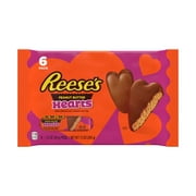 Reese's Milk Chocolate Peanut Butter Valentine's Day Candy, Packs 1.2 oz, 6 Count