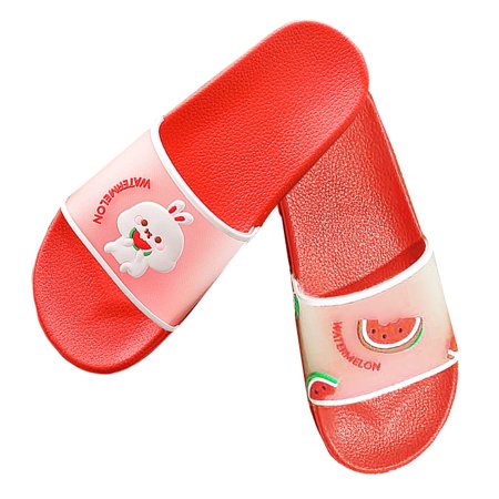 

Hemoton 1 Pair Summer Sandals Beach Slides Slippers Sandals Cartoon Fruit Pattern Slipper Women Men Summer Indoor Bathroom Fruit Slippers (Watermelon Red 39-40 25CM 8US 5.5UK 39EU 9.825 Inch)