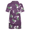 thumbnail image 5 of Rbaofujie Chemise de Nuit Femme Décontractée Imprimée Col Rabattu Manches Courtes Blouse Mode Short Ensemble Pyjama Chemise de Nuit Halloween, 5 of 5