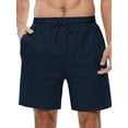 thumbnail image 2 of Ben Din Clothing Men's Cotton Casual Jersey Workout Shorts with Pockets, 2 of 5