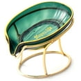 thumbnail image 1 of MesaSe Light Luxury Style Soap Holder Creative Leaf-shape Soap Dish Self-Draining Soap Rack Soap Tray Multifunctional Soap Storage Box for Shower Kitchen Bathroom Storage dark green, 1 of 10
