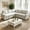 Beige, variant on 79" Modular Sectional Sofa with Pull Out Bed, Chenille L-Shaped 5-Seat Couch with USB Ports, Adjustable Backrest, Storage Seats, Tool-Free Assembly – Black