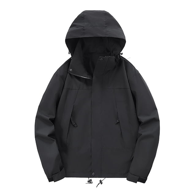 MeetoTime Veste de Pluie Imperméable à Capuche Coupe-Vent pour Femmes avec Poche Zippée
