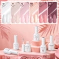 thumbnail image 4 of 6 Pcs Gel Nail Polish Kit,Milky Blush Pink with Glitter Gel Polish Quick Dry Soak Off UV LED Nail Polish Gift 10ML, 4 of 10