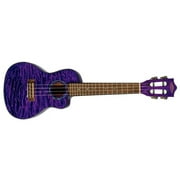 Lanikai QM-PUCEC Quilted Maple Purple Concert Ukulele Cutaway with Electronics
