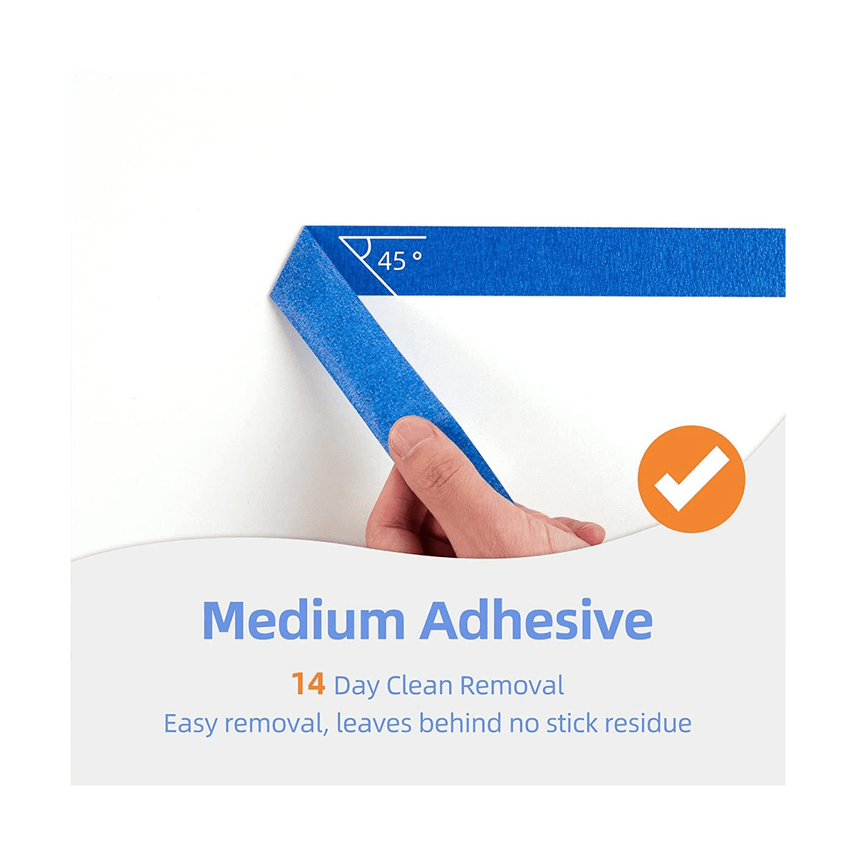 Blue Painters Tape- 6 Packx1 Inchx55 Yards, Crepe Paper Masking Tape