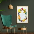 thumbnail image 2 of Fruit Wall Art with Frame, Nature Food with Banana Lemon Avocado Orange Coconut Fresh Agriculture Art Print, Printed Fabric Poster for Bathroom Living Room, 23" x 35", Multicolor, by Ambesonne, 2 of 2