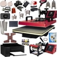 thumbnail image 1 of Combo 18 En 1 EV Technologies plancha sublimacion color roja con impresora mas 150 articulos Marca, 1 of 8