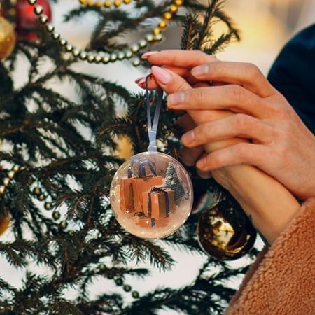 

Christmas Mantel Garland Flocked Transparent Christmas Donut Ornament Decoration For Holiday Ambience