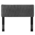 thumbnail image 3 of Headboard, King Size, Velvet, Dark Grey Gray, Modern Contemporary Urban Design, Bedroom Master Guest Suite, 3 of 10
