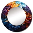 thumbnail image 2 of Designart "VORTEX Kaleidoscope I" Abstract Rund Mirror For Wall Decor - Large Gold Round Printed Mirror -Modern Round Living Room Mirror - 29" x 29", 2 of 6