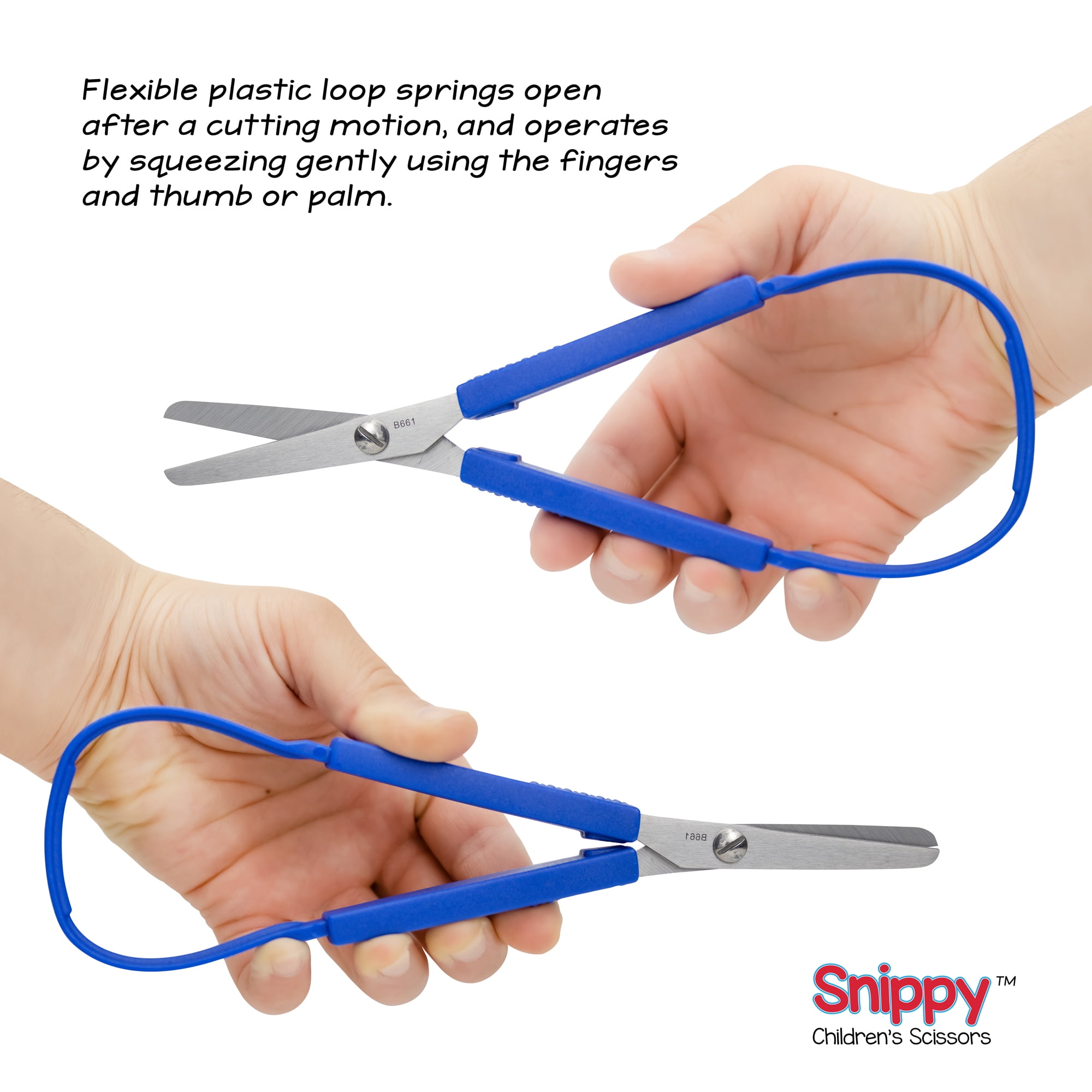 Armada Snippy Easy Spring Loop Scissors, Blunt Tip, Pack of 6