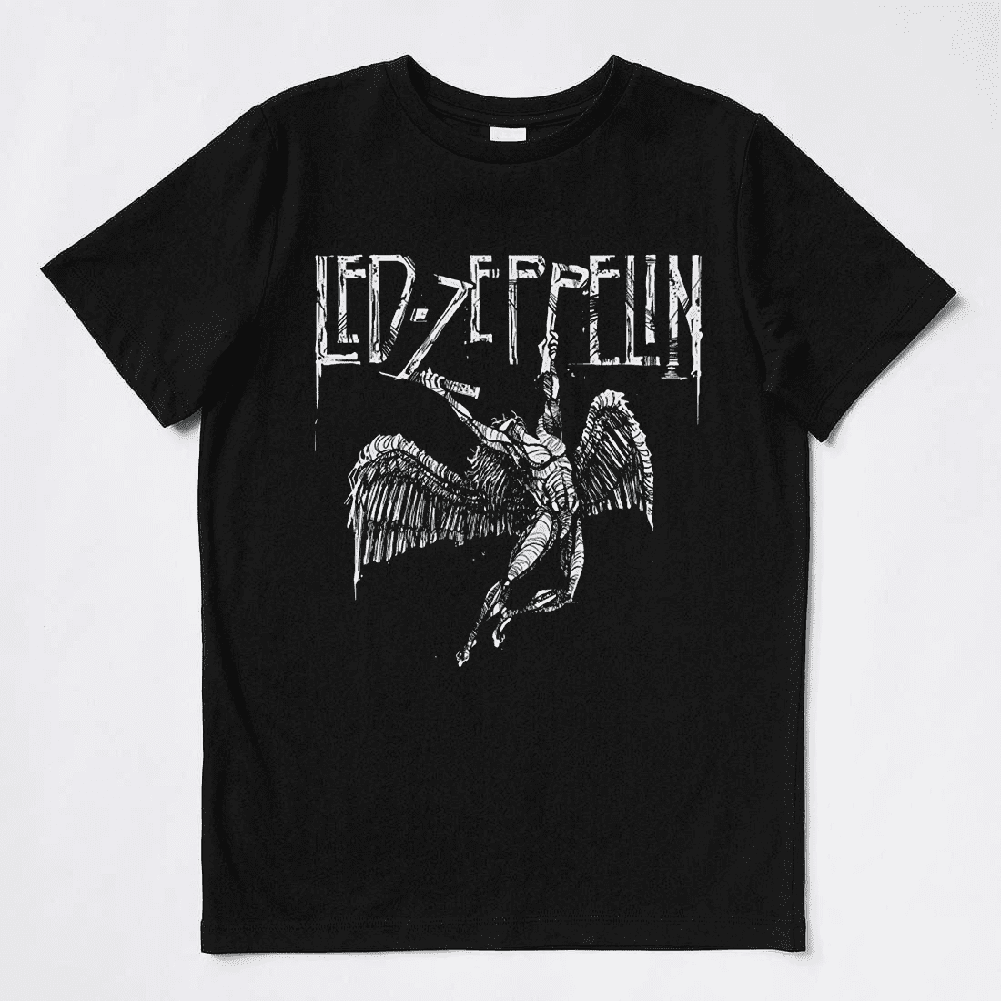 Led Zeppelin Vintage T-Shirt Band Rock Tour Concert Unisex Black Shirt ...