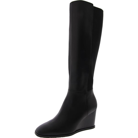 NYDJ Womens Jessica 35 Leather Wedges Knee-High Boots