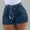 *Light Blue, variant on ClodeEU Women's High Waisted Drawstring Shorts,Casual Elastic Waist Running Shorts with Pockets Black,Women's Plus L