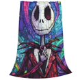 thumbnail image 2 of The Nightmare Before Noël Couverture Jetée Multi-Tailles super Douce surface Verticale Tissu Couverture, Confortable et Chaude, Adaptée pour Lit Canapé camping Voyage, Toutes Saisons, Légère et Compacte 60"x50 Pouces, 2 of 8