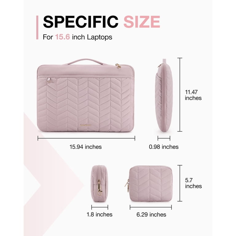 Bagsmart 15-16 Inch Padded Laptop Sleeve, Pink photo 7