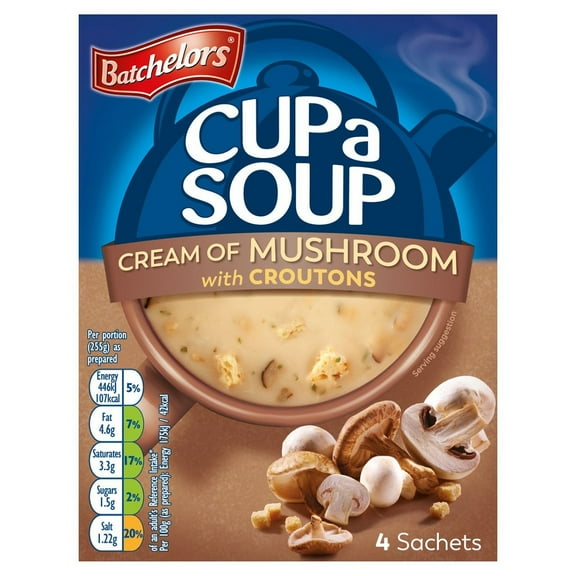 Batchelors Cup A Soup with Croutons Cream of Mushroom 4S 99G
