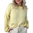thumbnail image 1 of Honganda Women's Autumn Loose Sweater Leopard Pattern Long Sleeve Knitwear Pullover, 1 of 8