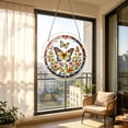 thumbnail image 2 of PLPPYFS Aesthetic Acrylic Puzzle for Adult, Acrylic Puzzle Suncatcher Window Hanging Ornament, 7.4" Sun Catcher Acrylic Puzzles, Stained Glass Style DIY Puzzle, Unique Irregular Pieces for Home Decor, 2 of 5
