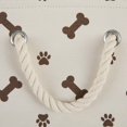 thumbnail image 4 of Design Imports CAMZ12465 Paw & Bone Rectangle Polyester Pet Bin, Dark Brown - Medium, 4 of 4