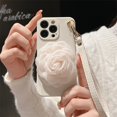 thumbnail image 1 of Funda de silicona líquida con cadena de pulsera de perlas de Camelia ins para iPhone 14, 13, 11, 12 Pro Max, X, XR, XS MAX, 6S, 7, 8 Plus, Mini funda de teléfono Fivean unisex, 1 of 2