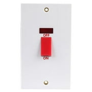PRO ELEC - 45A Control Switch with Neon Indicator (Double Size)