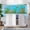 White + MDF+880lb, variant on 75 Gallon Fish Tank Stand with LED Light &Power Outlets, 55-75 Gallon Aquarium Stand with Sliding Fluted Doors, 2 Large Cabinet and Storage Shelves, Cabinet for 2 Fish Tank Accessories Storage,1200