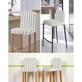 thumbnail image 5 of Blue Striped Bar Stool Covers Set of 4, Modern Farmhouse Stripes Rustic Stretch Washable Bar Chair Covers with Backs, Removable Pub Counter Height Chair Cover for Kitchen Dining Room Cafe, 5 of 7