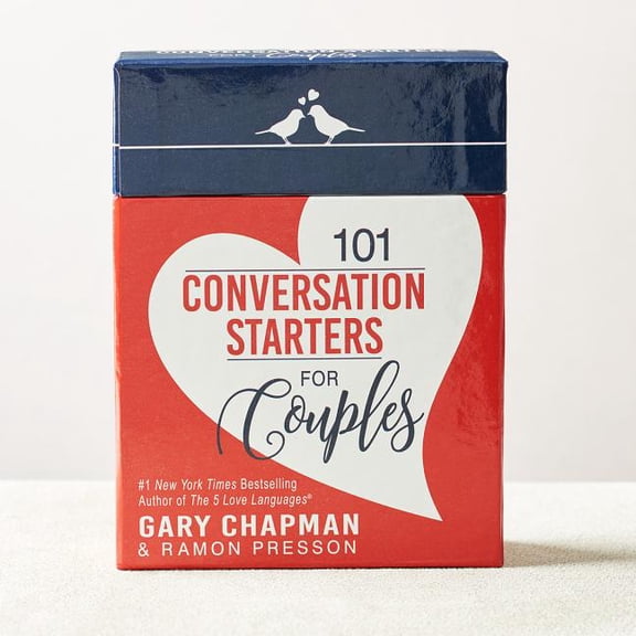 Christian Art Gifts 101 Conversation Starters for Couples Adult Card Game, Red, 51 Count