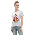 thumbnail image 4 of Women's Basic Short Sleeve T-Shirt One Piece Luffy, 4 of 6