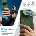 thumbnail image 5 of Case for Google Pixel 10 / 10 Pro 6.3" with Invisible Fold Holder Stand, MagSafe Magnetic Wireless Charging,Sliding camera casing,Shockproof Dropproof Tough Rugged Protective Case Cover,Green, 5 of 10
