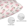 thumbnail image 3 of Kdxio Cotton Pillow Cases Pillowcases,Soft and Breathable Bedroom Pillow Cases-Floral Strawberr, 3 of 8