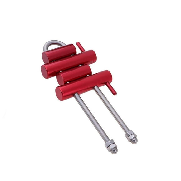 Aluminum Rock Climbing Rack Descender Rope Access Rack Arborist Descending Descender Rappelling Descending Gear 4 Bar Red
