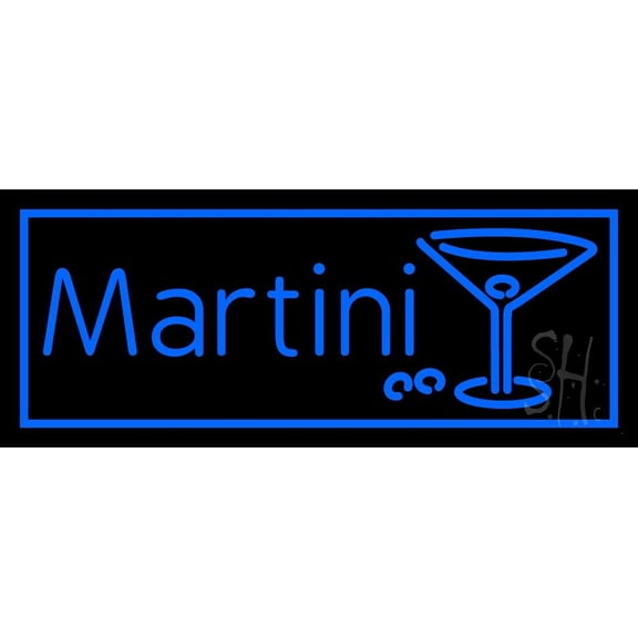 Martini Glass LED Neon Sign 13 x 32 - inches, Clear Edge Cut Acrylic Backing, with Dimmer - Bright and Premium built indoor LED Neon Sign for Bar decor.