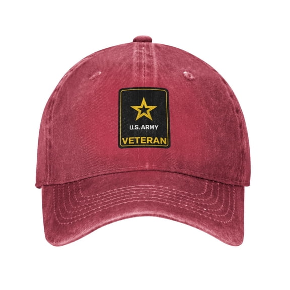 Us Army Veteran Logo Cowboy Hat Baseball Hat Trucker Hat For Men Women Retro Denim Hats Baseball Cap Dad Hat